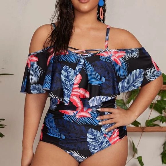 Other - NWT Plus Tropical One Piece Swimsuit